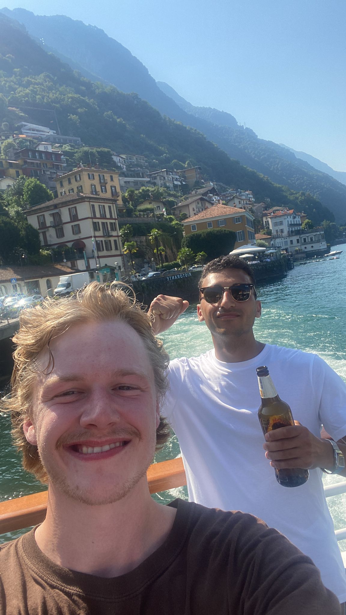 Dries Albert at a lakeside village